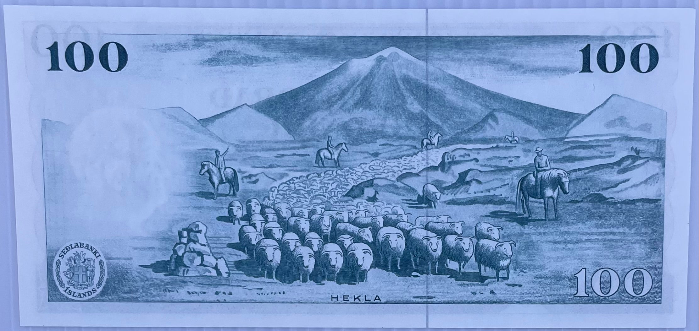 Iceland - Sedlabanki Islands 1961 100 Kronur P-44 Used World Banknote